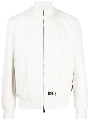 DSQUARED2 veste bomber à bandes rayées - Tons neutres