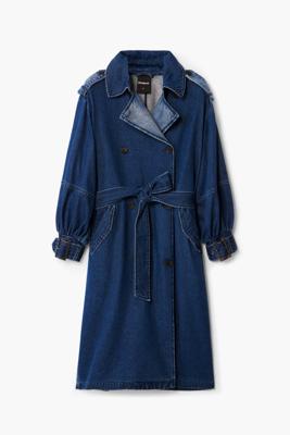 Denim trenchcoat - BLUE - XL