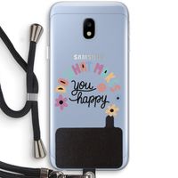 Happy days: Samsung Galaxy J3 (2017) Transparant Hoesje met koord