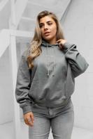 Guess Shiny Cord Hoodie Dames Grijs - Maat S - Kleur: Grijs | Soccerfanshop