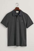 GANT Regular Fit Polo shirt Korte mouw donkergrijs - thumbnail