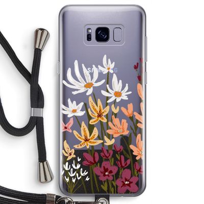 Painted wildflowers: Samsung Galaxy S8 Transparant Hoesje met koord