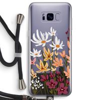 Painted wildflowers: Samsung Galaxy S8 Transparant Hoesje met koord