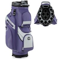 Golfbag met 14 Vakken & Draagriem & Regenhoes & 11 Zakken Lichte Golfkar tas Paars