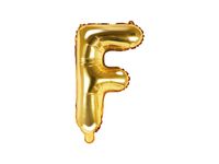 Folieballon Goud Letter &apos;F&apos; - 35cm