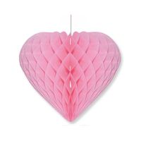 Valentijnsdag decoratie hart lichtroze 40 x 44 cm