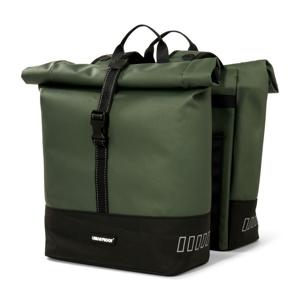 Urbanproof rolltop dubbele fietstas 38 liter groen