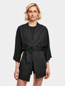 Urban Classics / vest Viscose Twill Kimono in zwart