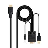 VGA-kabel NANOCABLE 10.15.4612 1,8 m Zwart