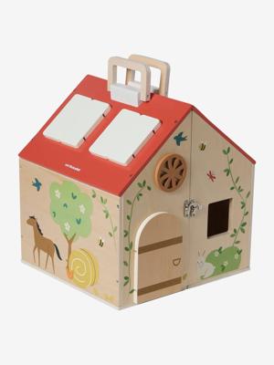 Boerderij met houten benodigdheden / toebehoren FSC®-hout rood Boerderij met houten benodigdheden / toebehoren FSC®-hout rood