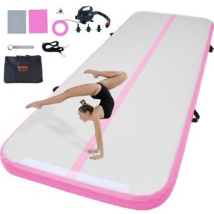 VEVOR opblaasbare gymnastiekmat gymnastiekmat, luchtmat fitnessmat pomp tumblingmatten 300 x 101 x 10 cm, multifunctionele tumblingmat thuisgebruik/gym/yoga/cheerleading