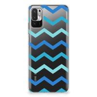 Xiaomi Redmi Note 10/10T 5G | Poco M3 Pro | TPU bumper | Zigzag Blauw