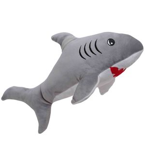 Pluche speelgoed knuffeldier Witte Haai van 52 cm   -