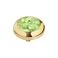 Melano Vivid Season CZ steentje Aqua Green Goud