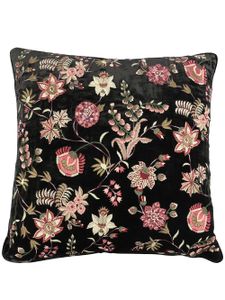 Anke Drechsel coussin en velours à motif brodé - Noir