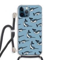 Narwhal: iPhone 12 Pro Transparant Hoesje met koord