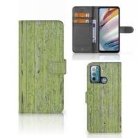 Motorola Moto G60 | Book Style Case | Green Wood | Portemonnee hoesje