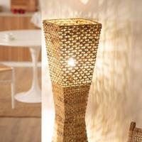 Rieten staande lamp rotan &apos;Joshua&apos; 2x E27 129 cm