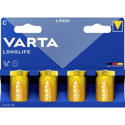 Varta VARTA Longlife C Blister 4 C batterij (baby) Alkaline 1.5 V 4 stuk(s)