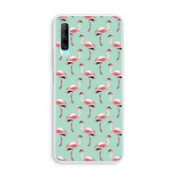 Flamingoprint groen: Huawei P Smart Pro Transparant Hoesje