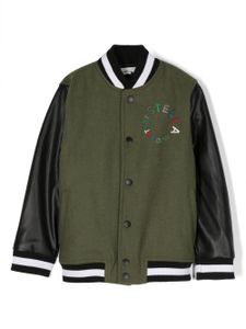 Stella McCartney Kids veste bomber à logo brodé - Vert