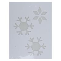 Kerst raamsjabloon sneeuwvlok - wit - 35 cm - raamdecoratie - kerstversiering