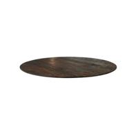 LABEL51 Eetkamertafel Tafelblad Sloppy Edge - Espresso - Mangohout - 120 cm - Rond Sloppy