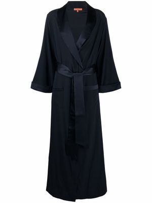 Ermanno Scervino manteau long à taille nouée - Bleu