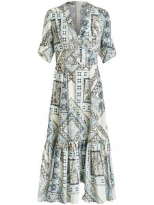 ETRO robe évasée à motif cachemire - Bleu