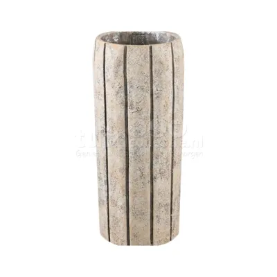 PTMD Bloempot Imani Cement Taupe Hoog 45cm