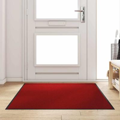 Deurmat Rood en Zwart 120 x 180 cm Polypropyleen en vinyl