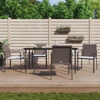 Tuinstoelen 4 st met kussens 56x59x84 cm poly rattan bruin