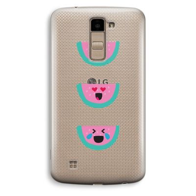 Smiley watermeloen: LG K10 (2016) Transparant Hoesje