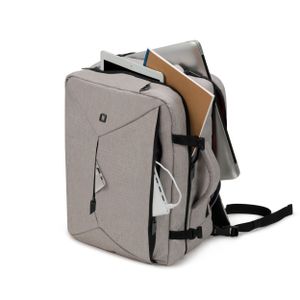 Dicota Backpack Dual Plus EDGE 13-15.6 light grey Laptoprugzak Geschikt voor max. (laptop): 39,6 cm (15,6) Lichtgrijs