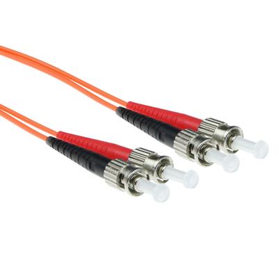 ACT RL1550 Glasvezel Duplex Patchkabel | LSZH | Multimode | 50/125 | OM2 | ST Connectoren | 50 meter