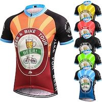 Voor heren Wielrenshirt Korte mouw Fietsen Shirt Kleding Bovenlichaam met 3 achterzakken Bergracen Wegwielrennen Ademend Sneldrogend Vochtregelerend Achterzak Zwart / oranje Zwart Geel Retro Lightinthebox