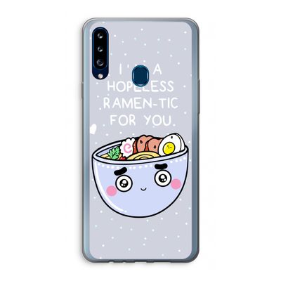 I'm A Hopeless Ramen-Tic For You: Samsung Galaxy A20s Transparant Hoesje