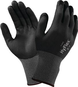 Ansell Handschoen | maat 8 zwart/grijs | EN 388 PSA-categorie II | nylon-Spandex m.nitrilschuim | 12 paar - 11-840-8 11-840-8