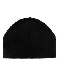 GR10K bonnet en laine à design nervuré - Noir