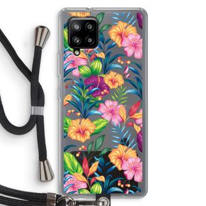 Tropisch 2: Samsung Galaxy A42 5G Transparant Hoesje met koord