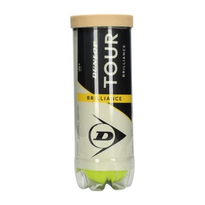 Tennisballen Dunlop D TB TOUR BRILLANCE 3 PET 601620 Geel