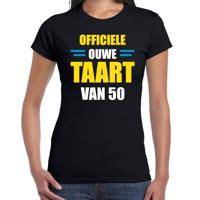 Ouwe taart - 50 jaar / Sarah - verjaardag cadeau t-shirt - zwart - dames - 50e verjaardag