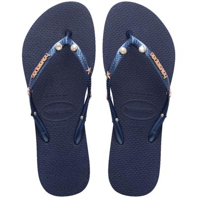 Havaianas Slim luxury aqua navy blue donkerblauw maat 3738