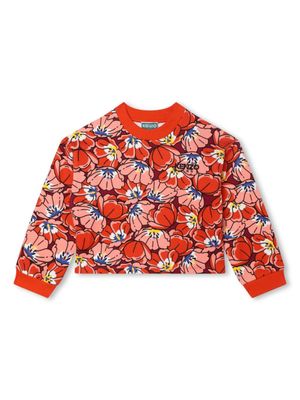 Kenzo Kids sweat en coton à logo brodé - Rouge