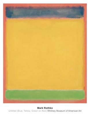 Kunstdruk Mark Rothko - Untitled Blue, Yellow, Green, Red 71x91cm