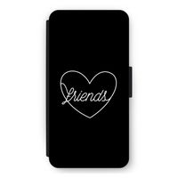 Friends heart black: iPhone 12 Pro Max Flip Hoesje