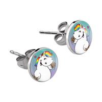 Oorknopjes met Chubby Unicorn Design Chirurgisch staal 316L Oorbellen