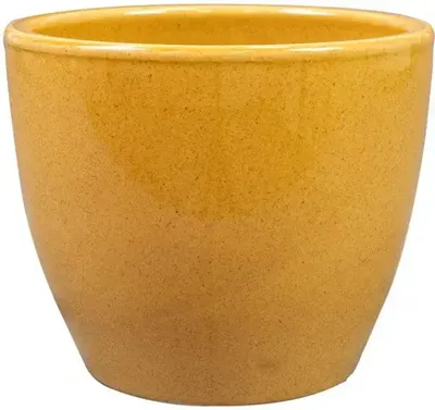 TS Collection bloempot sven keramiek 13x11cm mosterd