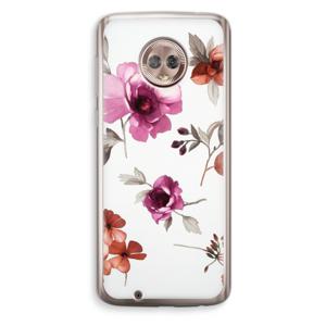 Geschilderde bloemen: Motorola Moto G6 Transparant Hoesje