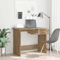Bureau artisanaal eikenkleurig 100 x 50 x 76 cm Bewerkt hout